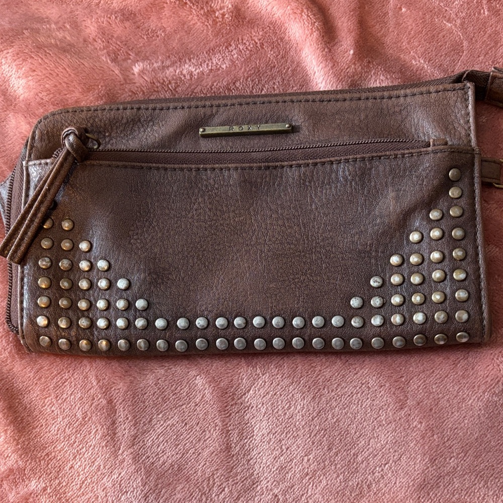 Roxy Brown Textured purse/wristlet